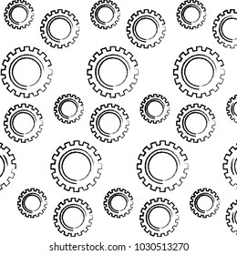 mechanical gears wheel technology pattern