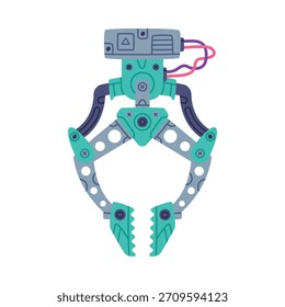 Mechanical Grip and Grabbing Machine Robotic Tool Vector Illustration