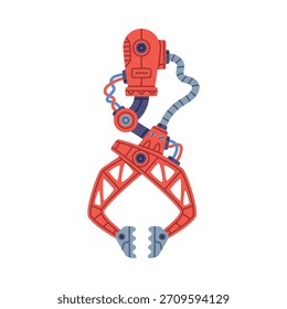 Mechanical Grip and Grabbing Machine Robotic Tool Vector Illustration
