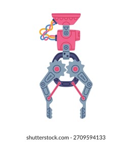 Mechanical Grip and Grabbing Machine Robotic Tool Vector Illustration