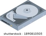 Mechanical hard drive. 3d illustration