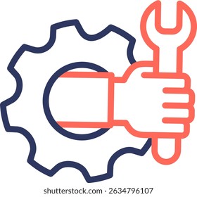Mechanical Icon Line Color Vector Illustration