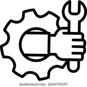 Mechanical Icon Line Vector Illustration