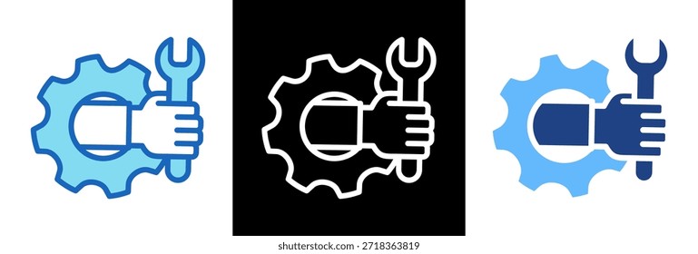 Mechanical Icon triplestyle Vector Illustration