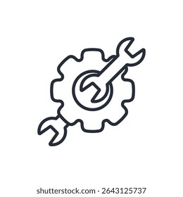 mechanical icon. vector.Editable stroke.linear style sign for use web design,logo.Symbol illustration.