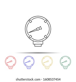 mechanical index multi color style icon. Simple thin line, outline vector of measure icons for ui and ux, website or mobile application