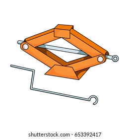 Mechanical Jack.Car single icon in cartoon style vector symbol stock illustration web.