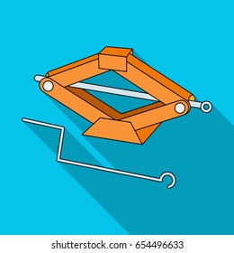 Mechanical Jack.Car single icon in flat style vector symbol stock illustration web.