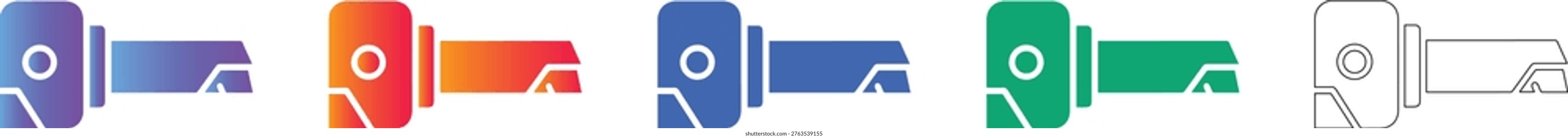 Mechanical Key Component Icon Set