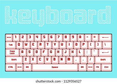 Mechanical Keyboard Illustration