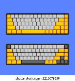 mechanical keyboard vector, keyboard gaming vector illustration