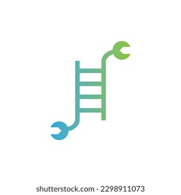 Mechanical Ladder Logo Design Vector