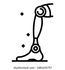Mechanical leg icon. Outline mechanical leg vector icon for web design isolated on white background