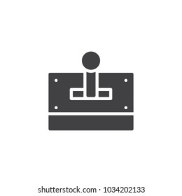 Mechanical lever vector icon. filled flat sign for mobile concept and web design. Gear lever simple solid icon. Symbol, logo illustration. Pixel perfect vector graphics