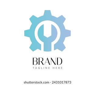 Elementos de plantilla de diseño de icono de logotipo mecánico. Se puede utilizar para logotipos de marca y de empresa.
