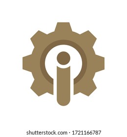 I Mechanical Logo. I Letter Logo. I Logo Design Template