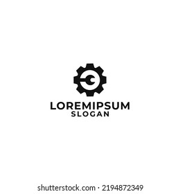 mechanical logo, workshop equipment logo, simple logo icon.