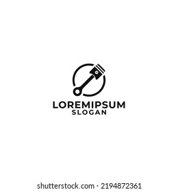 logotipo mecánico, logotipo del equipo del taller, icono del logotipo sencillo.