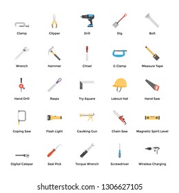 Mechanical Machines And Tools Icons 