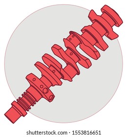 Сrankshaft mechanical metal auto part