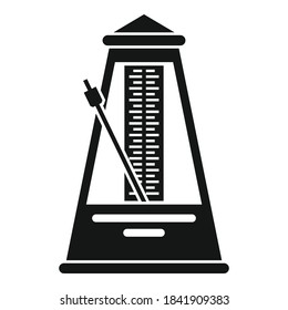 Mechanical metronome icon. Simple illustration of mechanical metronome vector icon for web design isolated on white background