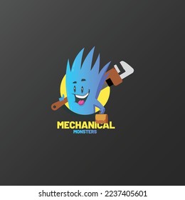 Mechanical monsters vector logo design.