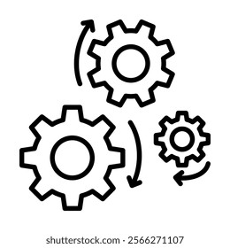 Mechanical Part icon line vector illustration