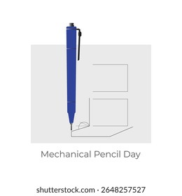 Vetor mecânico do dia do lápis, ilustração. Lápis de projeto para desenho e trabalho técnico. 