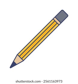 Mechanical Pencil Icon Illustration in Flat Style .Ideal for construction, engineering, and industrial design projects.