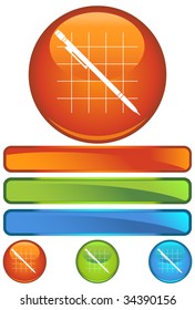 mechanical pencil icon round