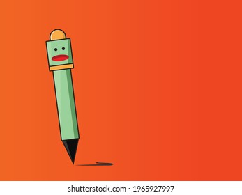 Mechanical pencil vector illustration.  good to use for education poster and coloring book cover ,etc.