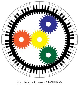 Mechanical piano with a planetary reducer