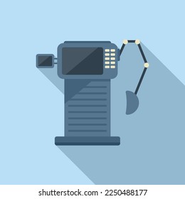 Mechanical respiratory machine icon flat vector. Medical hospital. Care device