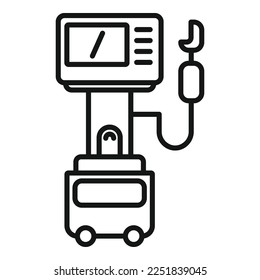 Mechanical respiratory machine icon outline vector. Medical hospital. Care device