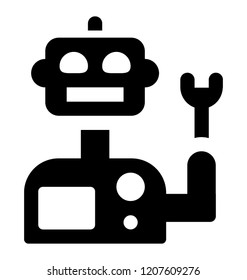 
A mechanical robot showing humanoid robot for artificial intelligence 
