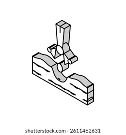 mechanical robot sowing isometric icon vector. mechanical robot sowing sign. isolated symbol illustration