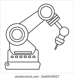 Mechanical robotic arm in a stylized design