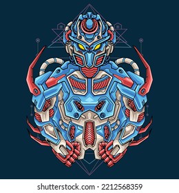 Mechanical Robotic Illustration Design, Mechanical Robotic Illustration Design