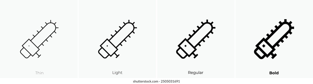 mechanical saw icon. Thin, Light Regular And Bold style design isolated on white background
