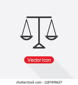 Mechanical Scales Balance Icon Vector Illustration Eps10