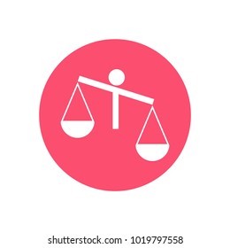 Mechanical scales Flat icon template