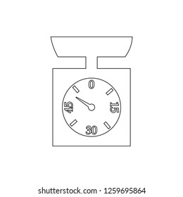 mechanical scales icon. Element of measuring elements for mobile concept and web apps icon. Thin line icon for website design and development, app development