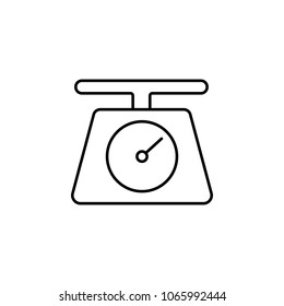 mechanical scales icon. Element of simple icon for websites, web design, mobile app, info graphics. Thin line icon for website design and development, app development on white background