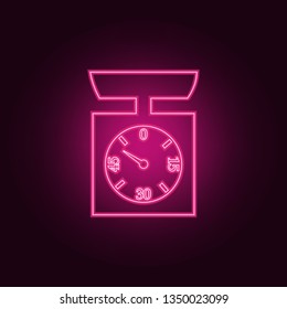 mechanical scales icon. Elements of measuring elements in neon style icons. Simple icon for websites, web design, mobile app, info graphics