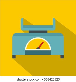 Mechanical scales icon. Flat illustration of mechanical scales vector icon for web