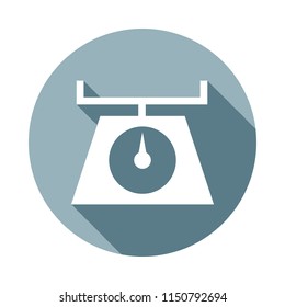 mechanical scales icon in Flat long shadow. One of web collection icon can be used for UI/UX