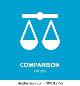 Mechanical scales. Isolated minimal single flat icon. Line vector icon for websites and mobile minimalist flat design. Modern trend concept design style illustration symbol