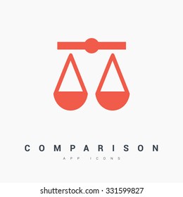 Mechanical scales. Isolated minimal single flat icon in color. Line vector icon for websites and mobile minimalist flat design. Modern trend concept design style illustration symbol