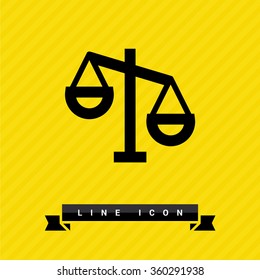 Mechanical scales isolated minimal single flat icon. Balance line vector icon for websites and mobile minimalist flat design. 