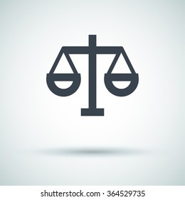 Mechanical scales isolated minimal single flat icon. Balance line vector icon for websites and mobile minimalist flat design. 
